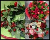 Coroncina bacche rosse e bouquet