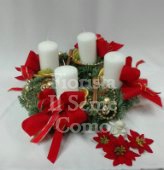 Corona di Avvento in bianco