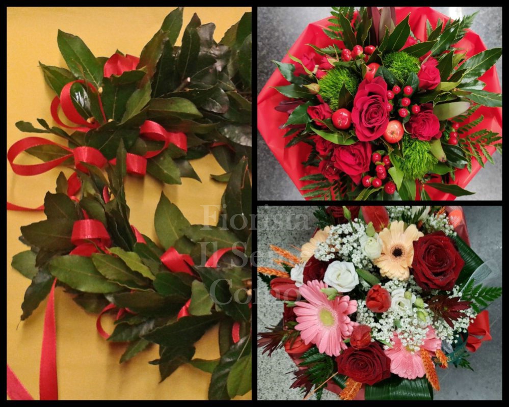 Foto Basic Laurel Wreath and flowers